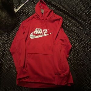 Nike Men's Red Pullover Hoodie